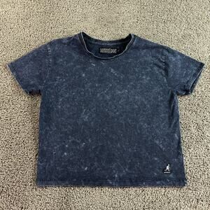 Kangol Shirt Boys Medium Blue Tie Dye Short Sleeve Logo Casual Kids